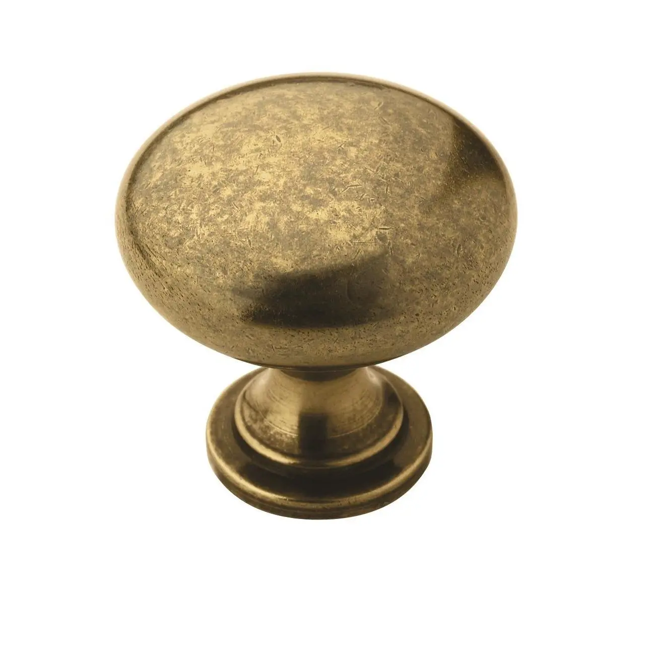 | Cabinet Knob Burnished Brass 1-1/4 inch (32 mm) Diameter Edona 1 Pack Drawer Hardware