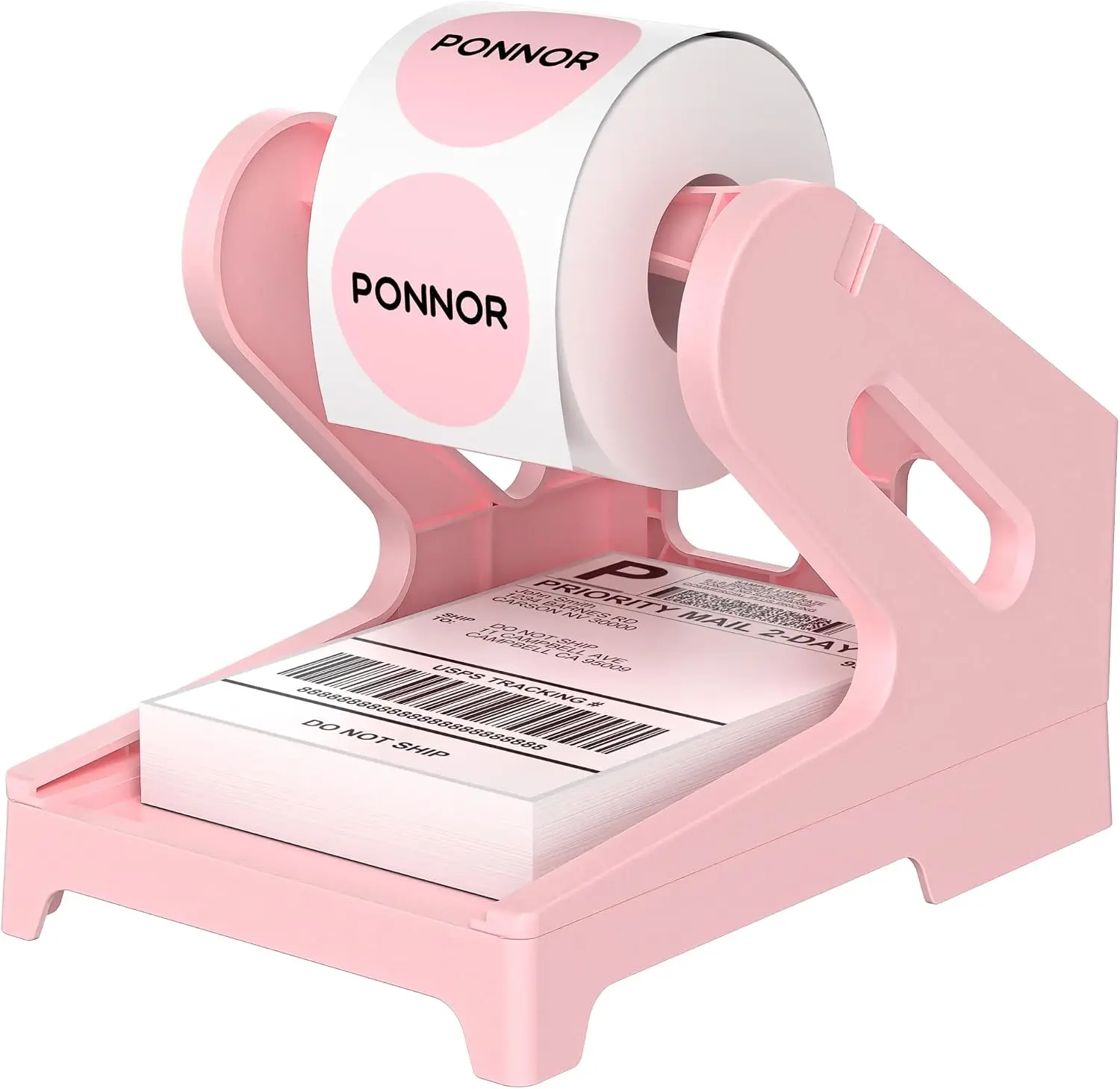 【toolupgrade】PONNOR Desktop Thermal Label Holder - Roll/Fanfold Label Storage, Desk Organizers for Small Biz Office Accessories Organizer for Home & Work