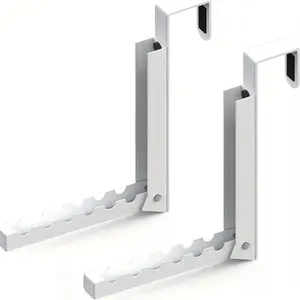 2 Pack Door Hook Hangers, Portable Storage Hooks, Foldable Clothes Rack, Towel Holder, Boho Style, Durable Wall Mount Organizer