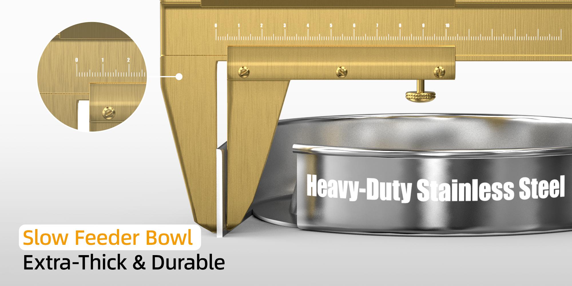 Slow Feeder Dog Bowl - 2 Cups Stainless Steel Dog Slow Feeder Food Bowl, Metal Non-Slip Lick Plate,Puppy or Cat Food Holder,Pet Supplies,Puzzle Maze Dish for Small & Medium Sized Breeds#Summervibes #petlovers