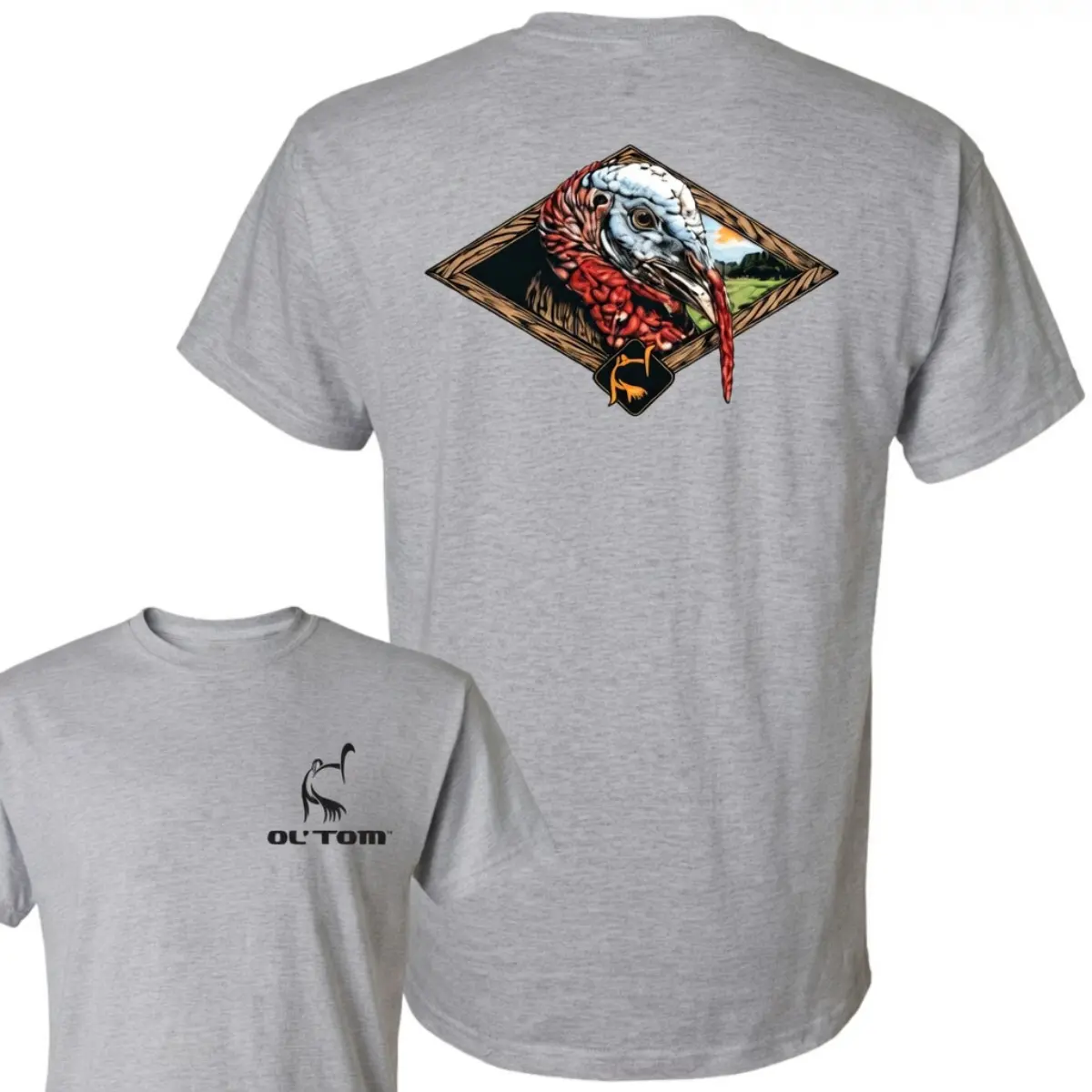 Ol’ Tom Wild Turkey Hunting Shirt – Turkey Season - Turkey Hunting - Vintage Turkey Graphic Tee, Hunter Gift Idea, Outdoor Camo Style T-Shirt, Men’s Streetwear Hunting Gear