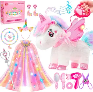 Unicorn Toys for Girls Age 4-6 Unicorns Gifts, Walking Talking Singing Interactive Unicorn with Light up Princess Cape, Remote Control Plush Unicorn Pet Care Toy for Girl Age 3 4 5 6 house doll rae addison kelly benny cricket baby alive Fashion monster