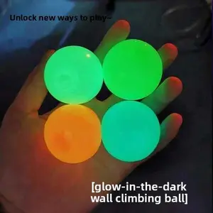 Bestselling glow-in-the-dark climbing ball, PVA soft rubber stress-relieving toy, sticky squeeze ball, hot-selling novel and creative children's toy, glow-in-the-dark squishy fun, small dumpling, prank, stress relief.