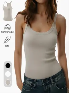 Women's Sleeveless Letter Vest, Soft Elastic Fabric, Casual Hiking Running Fitness, Daily Wear, Breathable Slim-Fitting Top