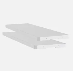 Yitahome 2PCS Space-Saving Waterproof Shelf Plastic Storage Shelves, White