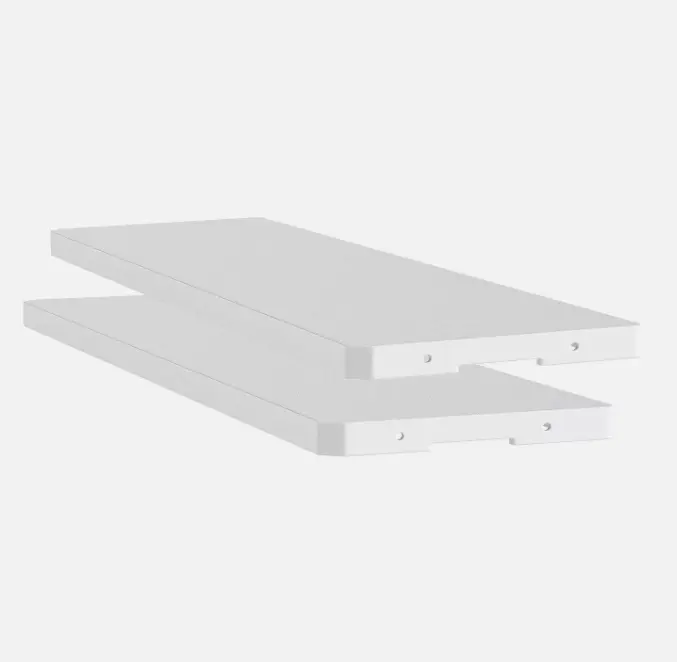 Yitahome 2PCS Space-Saving Waterproof Shelf Plastic Storage Shelves, White Yitahome 2PCS Space-Saving Waterproof Shelf Plastic Storage Shelves, White