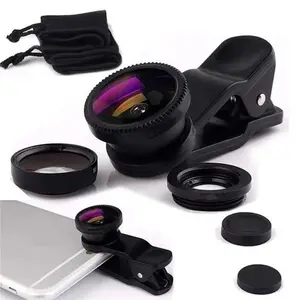 Universal Clip Lens Set, Professional 3 In 1 Mobile Phone Camera Lens, Portable Wide Angle & Fisheye & Macro Lens, Lens Kit for Mobile Phone, Phone Accessories, Phone Lens Filter