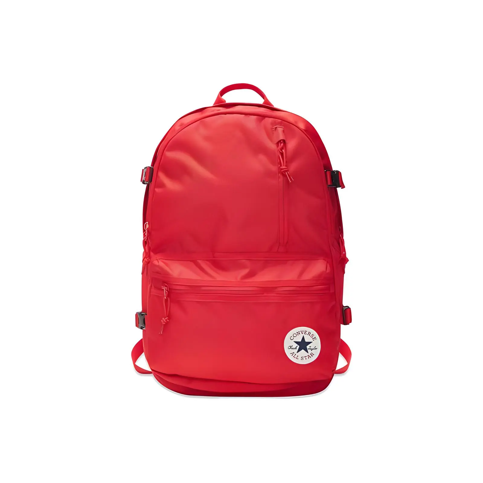 Unisex Converse Logo Polyester Backpack, Red, with Adjustable Straps and Zipper Closure