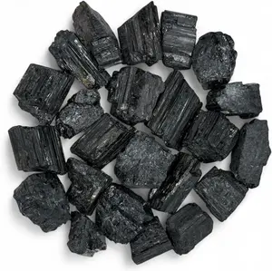 Rough Black Tourmaline Crystals - Raw Natural Black Tourmaline Stones Bulk - Crystal Healing (1-2", 3, count)
