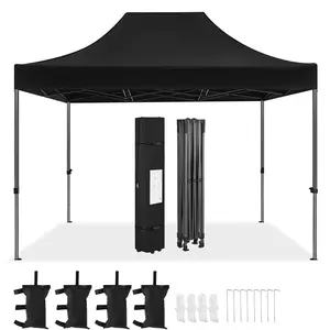 Costoffs 15x10FT Commercial Pop Up Canopy, Heavy-Duty Instant Sun Shelter for Vendors & Events, UPF 50+ Water-Resistant with Roller Bag & Stability Kit