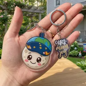 2 Ops Rise Zero-G Indicator Inspired Acrylic Keychain, Artemis II Mission Cute Space Mascot Bag Charms