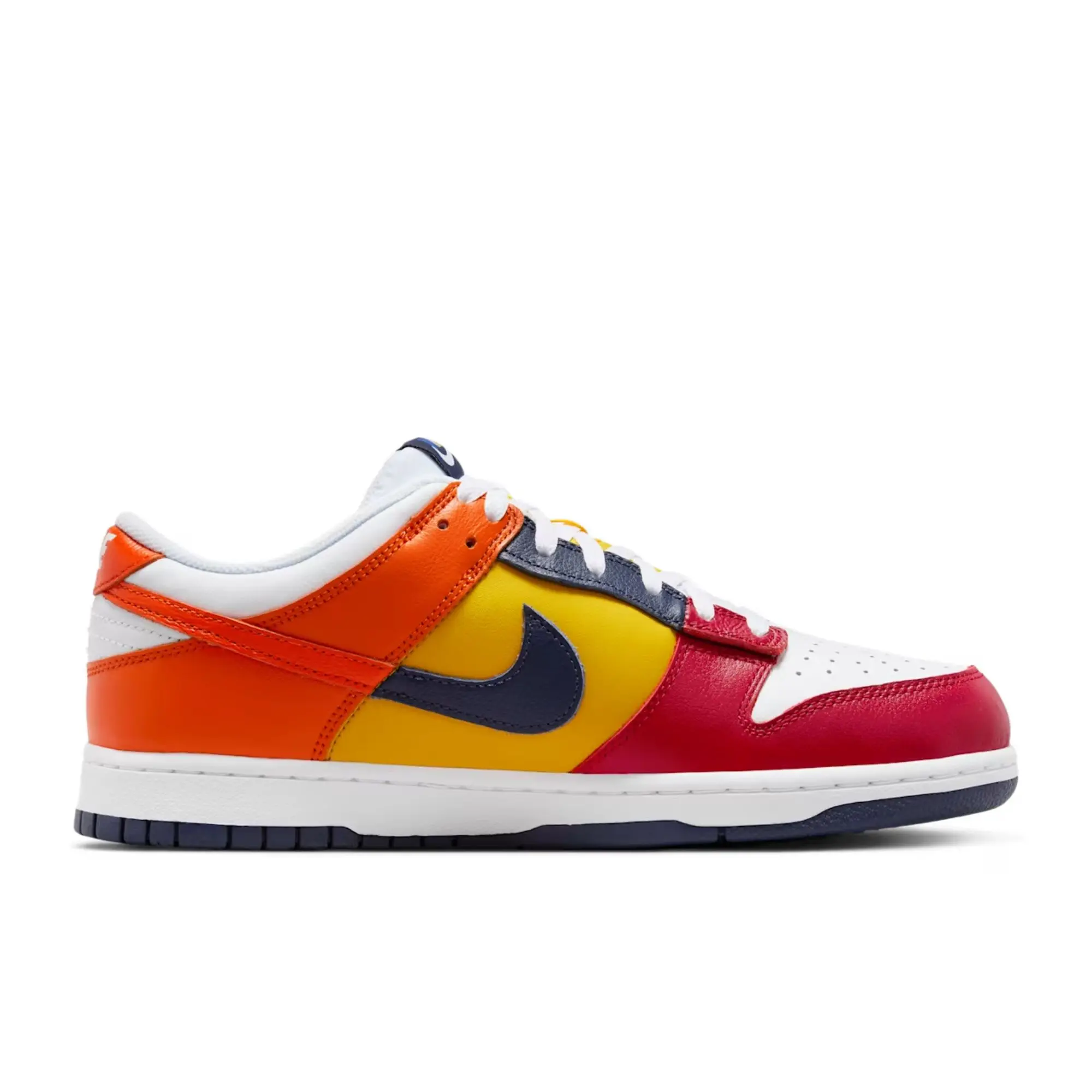 Nike Dunk Low QS CO.JP What The (2024) Sneakers Low Top Shoes Leather Upper Rubber Outsole Colorful Patchwork Design Lifestyle Footwear Limited Edition Nike Dunk Shoes Retro Basketball Inspired Sneakers for Everyday Wear