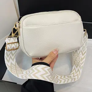 Crossbody Bags For Women Shoulder Bag with Wide Adjustable Strap Cross Body Bag PU Leather Handbags Trendy Purse