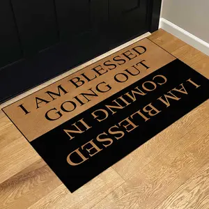 Letter Pattern Door Mat, 1 Count Entrance Doormat, Thin and wear-resistant doormat，Door mat for Entrance Areas, Suitable for Home Living Rooms, Bedrooms,  Room Decor,   Home decoration area rug, Decorative Rug Mat