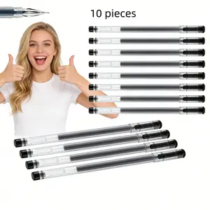 Multi-Color Mini Pen Large Capacity Ink Drill Stones High-Quality Plastic Full Needle Tube Neutral Pen Signature Student Exam Special Pen Carbon 0.5mm