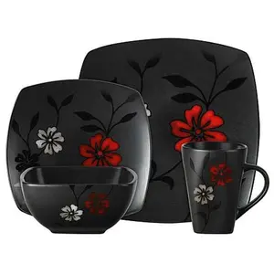 Gibson Evening Blossom 16-piece Dinnerware Set Gibson Evening Blossom 16-piece Dinnerware Set