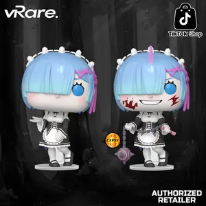 Funko POP Animation: RE Zero : Rem (Styles Vary) w/ vRare Pop Protector Included