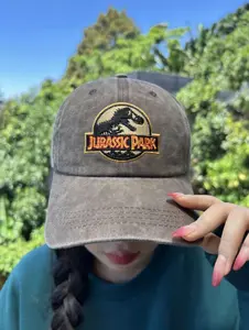 Vintage Jurassic Park Embroidered Washed hat, Jurassic Park Entrance T-Shirt, Jurassic Park Dinosaur hat