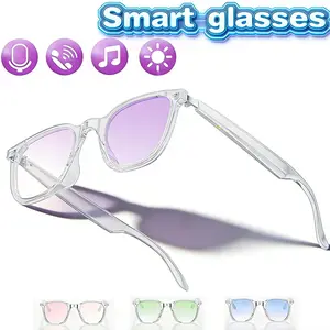 2026 Smart Bluetooth Sunglasses – Ultra-Light Wireless Audio Glasses, Long Battery Life, Answer Calls & Listen to Music, Voice Assistant Glasses, Polarized Sunglasses, UV Protection, 4 Stylish Gradient Lenses, Trendy for Outdoors & Travel