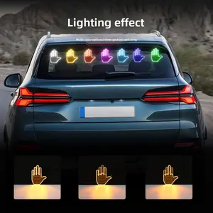 LED Gesture Light - Windshield Decorative Light for Cool Car Accessories - 3 in 1 Fun Car Finger Lights for Men & Women - Auto Parts LED Lights abs trailer light ambient lighting led lights for car hand gesture