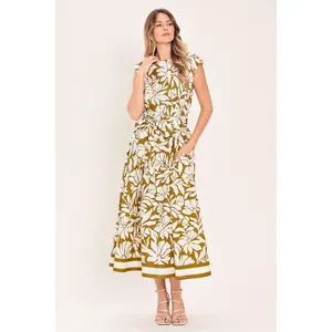 MARIGOLD HAVEN WOVEN MIDI DRESS