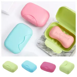 Portable Soap Cover Travel Soap Dish With Lid Drainage Holes Quick Dry Watertight Box for Kitchen Bathroom Counter Accessories