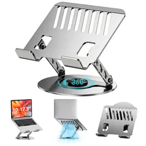 360 Degree Laptop Stand for Desk - All-Metal Ergonomic Computer Stand & Laptop Riser, Adjustable & Foldable, Laptop Holder for MacBook Pro/Air, for Dell XPS, for HP, Notebooks (10-17.3")
