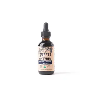 Sweet's Elderberry Tincture | USDA Organic | Alcohol-Free | Black Elderberry | Immune Support for All Ages | Travel-Friendly 2 oz Bottle with Dropper | Vegan | Keto | Non-GMO | Unsweetened clean ingredient supplements
