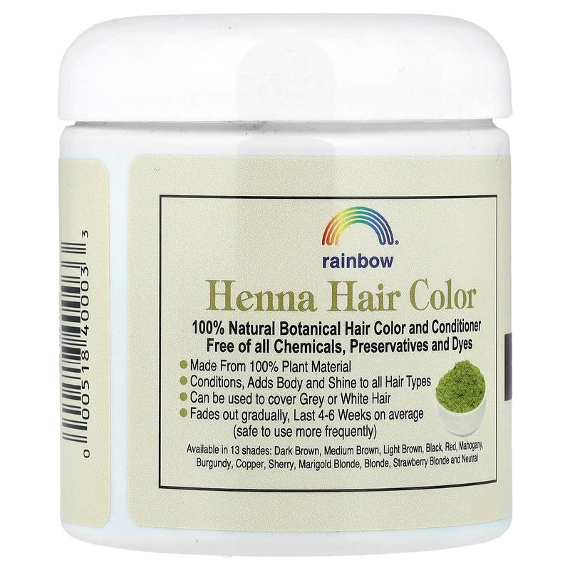 Rainbow Research Henna, Hair Color & Conditioner, Dark Brown (Sable), 4 oz (113 g)