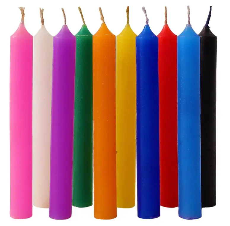 Chime - Spell Candles Unscented Assorted Colored Candles Mini Taper 4 Inch Tall x 1/2 Inch Diameter, Good for Witch Crafts Supplies (10)