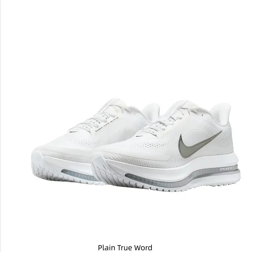 White Running Shoes for Men - Lightweight Cushioned Sneakers with Full-Length Air Zoom & Breathable Mesh Upper