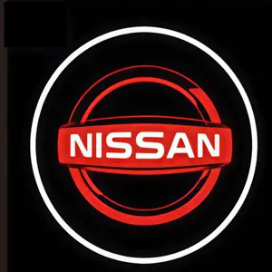 2 Pccs  Nissan Carbon Fiber Car Door Projection Lamp, Laser Light, New Welcome Lamp, Modification Decoration Floor Lamp (batteries Not Included)