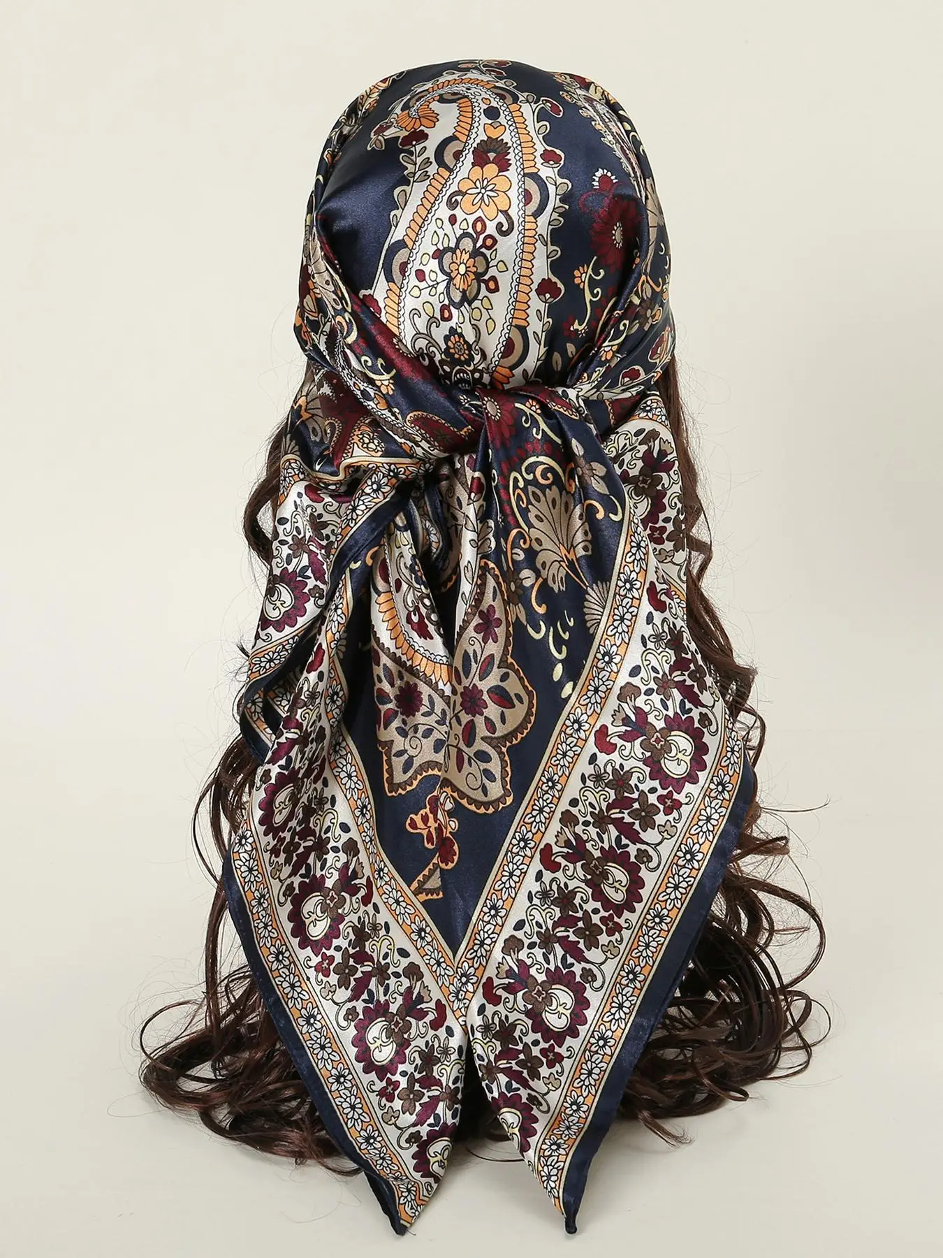 Women's Floral & Paisley Print Scarf, Boho Style Printed Bandana for Daily Wear, Trendy All-match & Exquisite Bandana for Birthday Gift