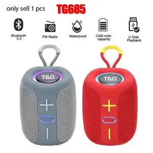 Bluetooth-compatible Speaker, Portable Sound Machine, Portable Wireless FM Radio LED Light Outdoor Waterproof Subwoofer PC TV Audio USB TF Card U Disk Aux Mp3 Mini Bluetooth Woofer Sound Box