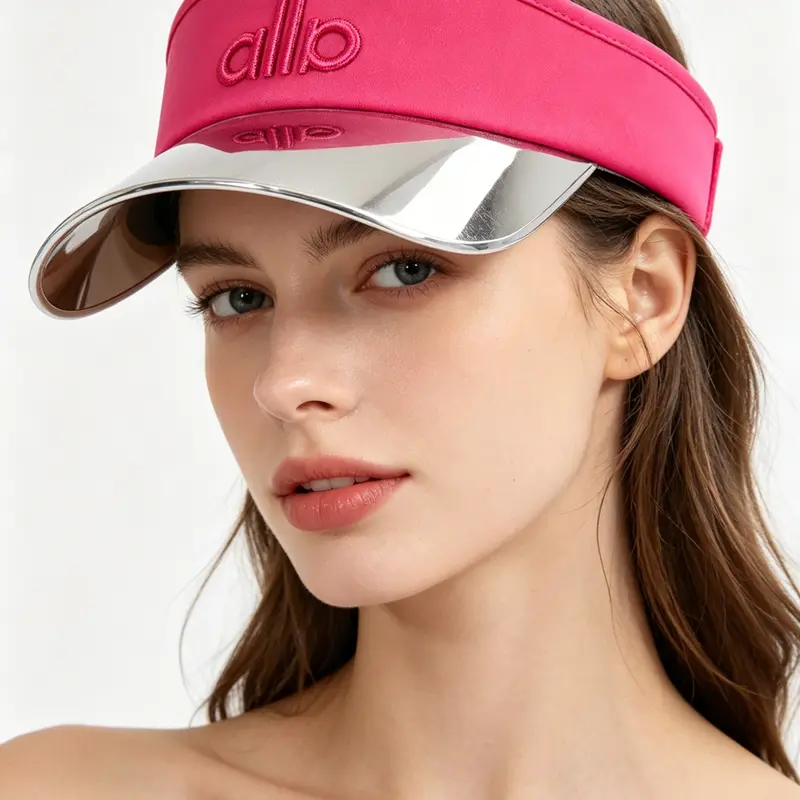 Stop sunburn! Mirror wide brim visor hat, perfect for outdoor & beach vacation