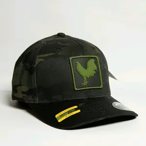 3D Square PVC Patch Curved-Bill Flexfit Hat 59