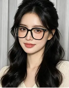 Y2K Office Siren Viral Non-Prescription Glasses Unisex American Campus Hot Girl Fashion Blue Light Eyeglasses For Gaming TV Phone Daily Wear Gift