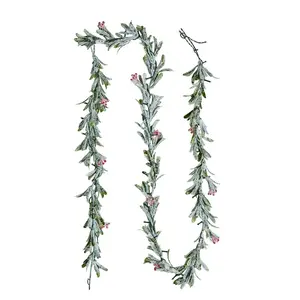 VEVOR Christmas Garland, 9-Ft Artificial Christmas Garland with Light String, Faux Greenery Decoration with Berry Clusters, Pine Needles, Pine Cones, Realistic Xmas Collection for Mantel FireplaceVEVOR Super Brand Day