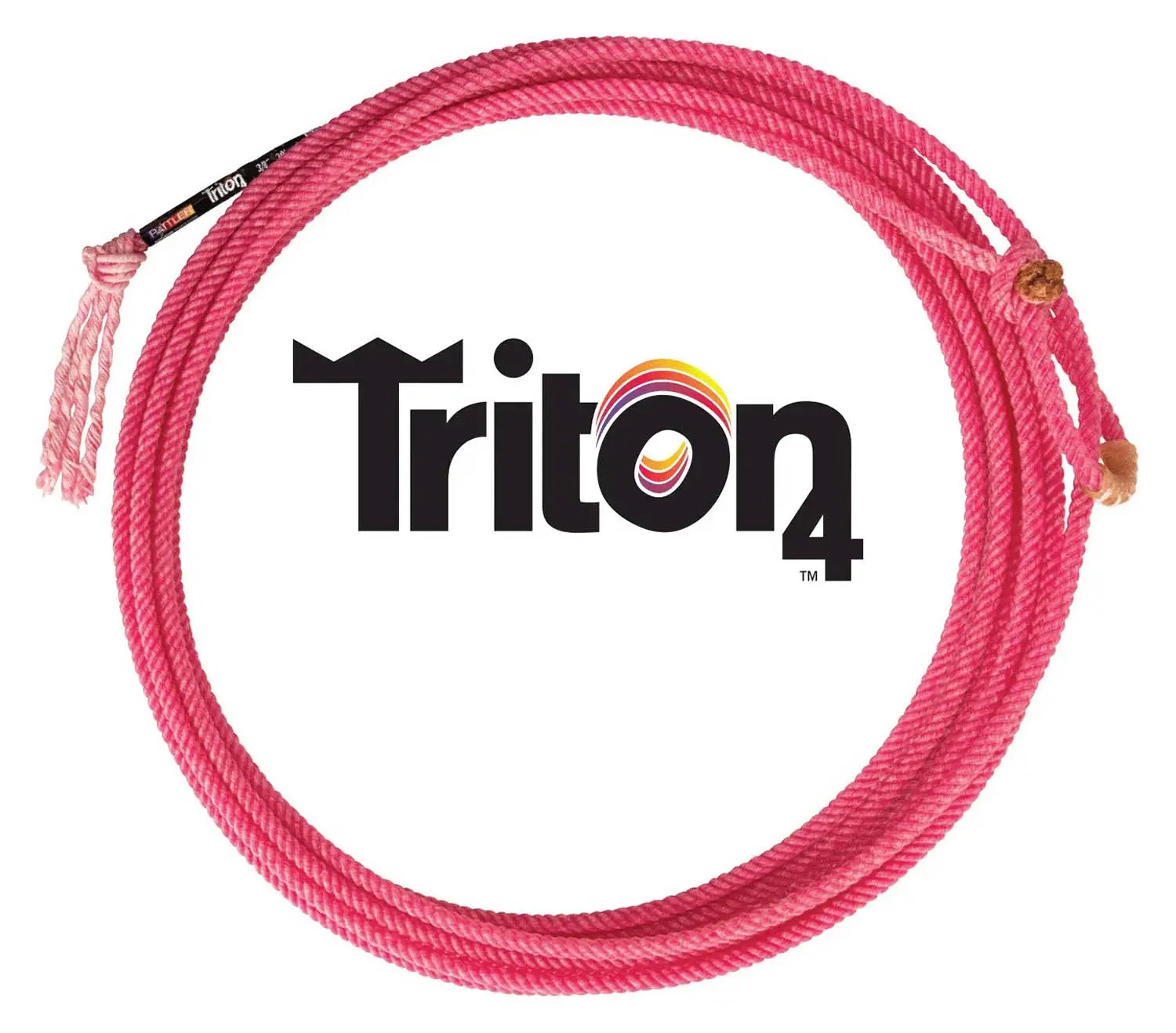 Equibrand Rattler Triton 4-Strand Team Rope – Pink, Head & Heel Rope for Team Roping