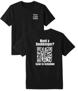 Business T-Shirt with your QR code on the back.