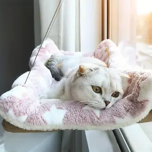 Super Soft Cat Window Hammock Bed, Elegant Cloud-Shaped Cat Climbing Frame, Perfect for Napping, Safe Installation, Space-Saving Solution