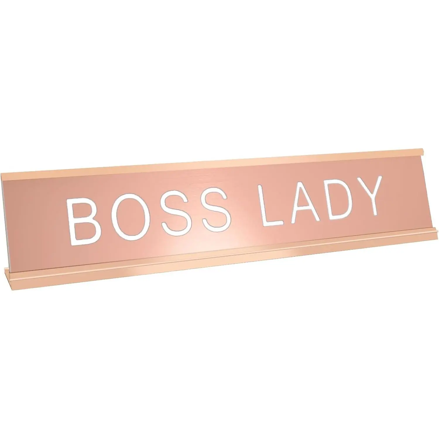 Boss Lady Desk Signs Boss Gifts for Women Rose Gold Novelty Desk Nameplate Funny Office Decor Plaque Women Birthday Gifts
