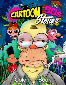 The 90's Cartoon Stoner Coloring book For Adults - Paperback