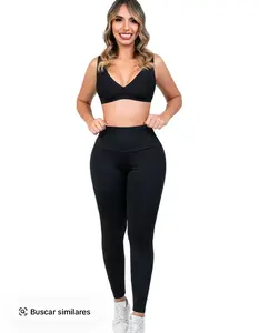 High-Waist Shaping Leggings with Built-in Compression / Legging Lipomoldeador con Faja Incluida Black Womenswear
