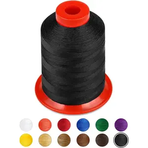 1000 Meters Extra Strong Upholstery Thread,Black Bonded Nylon Thread for Denim Leather,Craft,Machine,DIY and Home (1 Pack) CJ