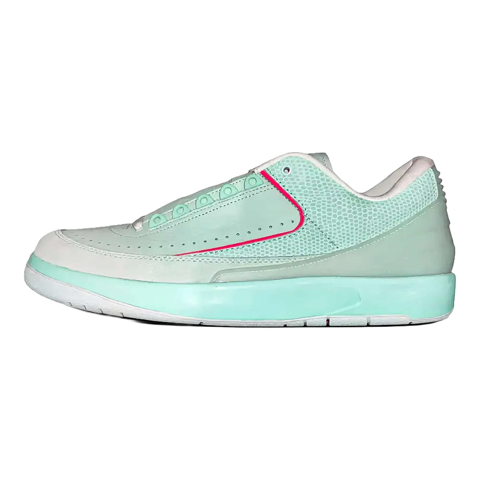 Air Jordan 2 Retro Low EYBL PE "Mint Foam / Flash Crimson / Barely Green" AJ286L FQ3820 VW1