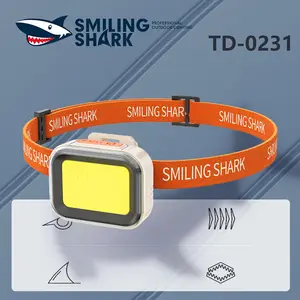 【TD-0231】Smilingshark multi-functional headlamp, made of ABS+PS material, with a 800 mAh battery, four-speed adjustment, and a humanized headband design to meet nighttime use needs.