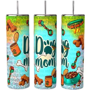 Dog mom tumbler cup