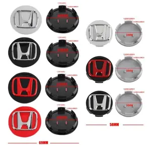 4pcs 56/58/60/69mm Car Wheel Center Hub Caps Accessories For Honda Type R Type S VTEC DOHC Modulo Vezel Legend