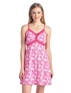 Casual Nights Women's Sleepwear Slip Nightgown Chemise Nighty - Fushia - X-Large